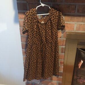 Leopard Print Kids Dress